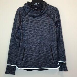 Gap Fit Black and Silver Running Hoodie Size Medium